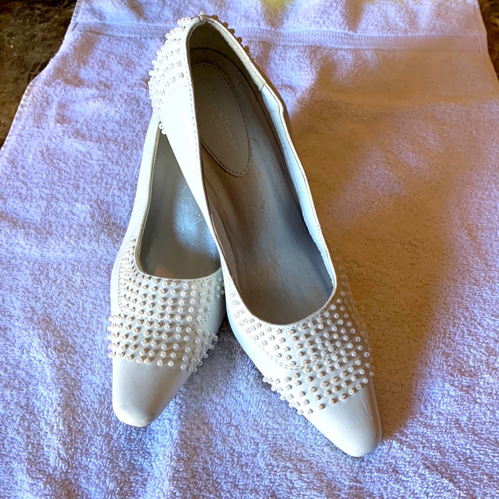 White Pearl Heels